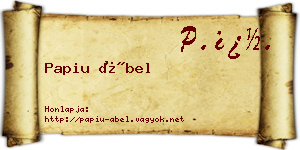 Papiu Ábel névjegykártya